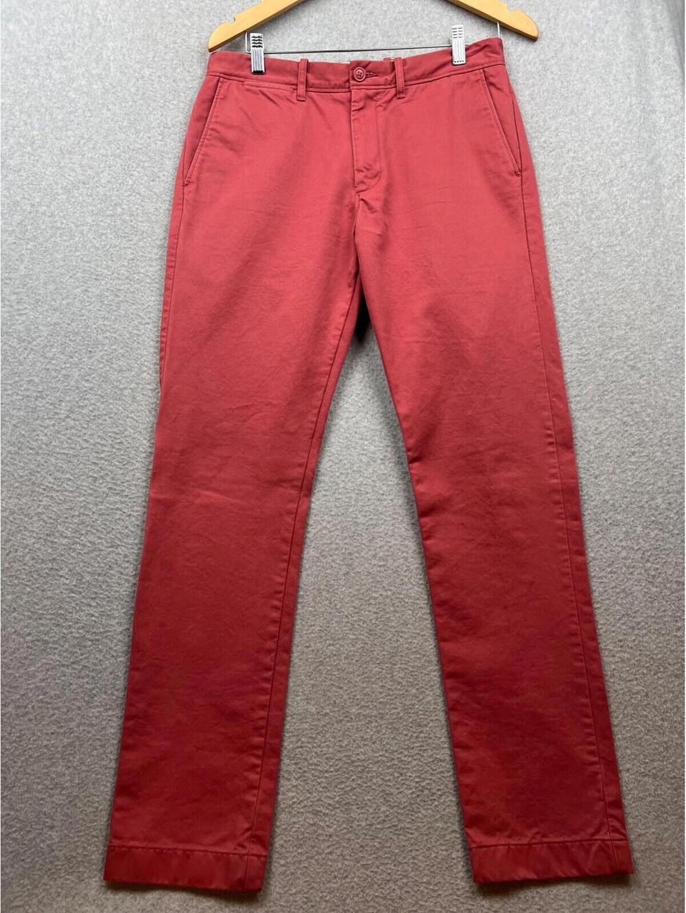 J Crew Chino Pants Mens 30 x 32 Coral Pink Classic Casual Summer Colorful